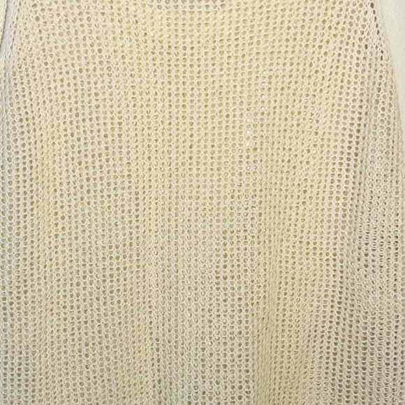 Cabi Linen Crochet Knit Sleeveless Tank Ivory Boho Beach Top Size S - Picture 7 of 9